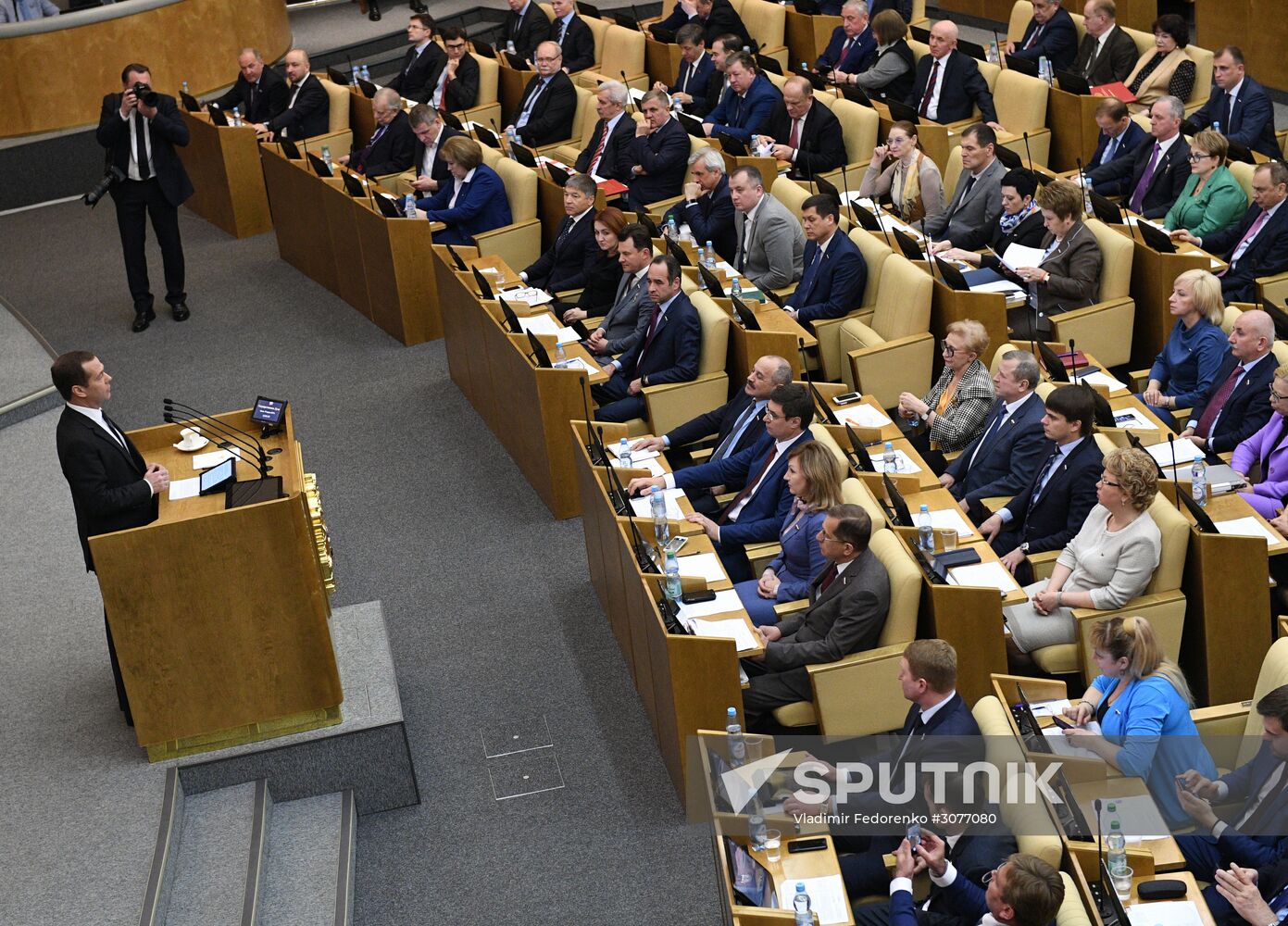Prime Minister Dmitry Medvedev presents Government report at State Duma