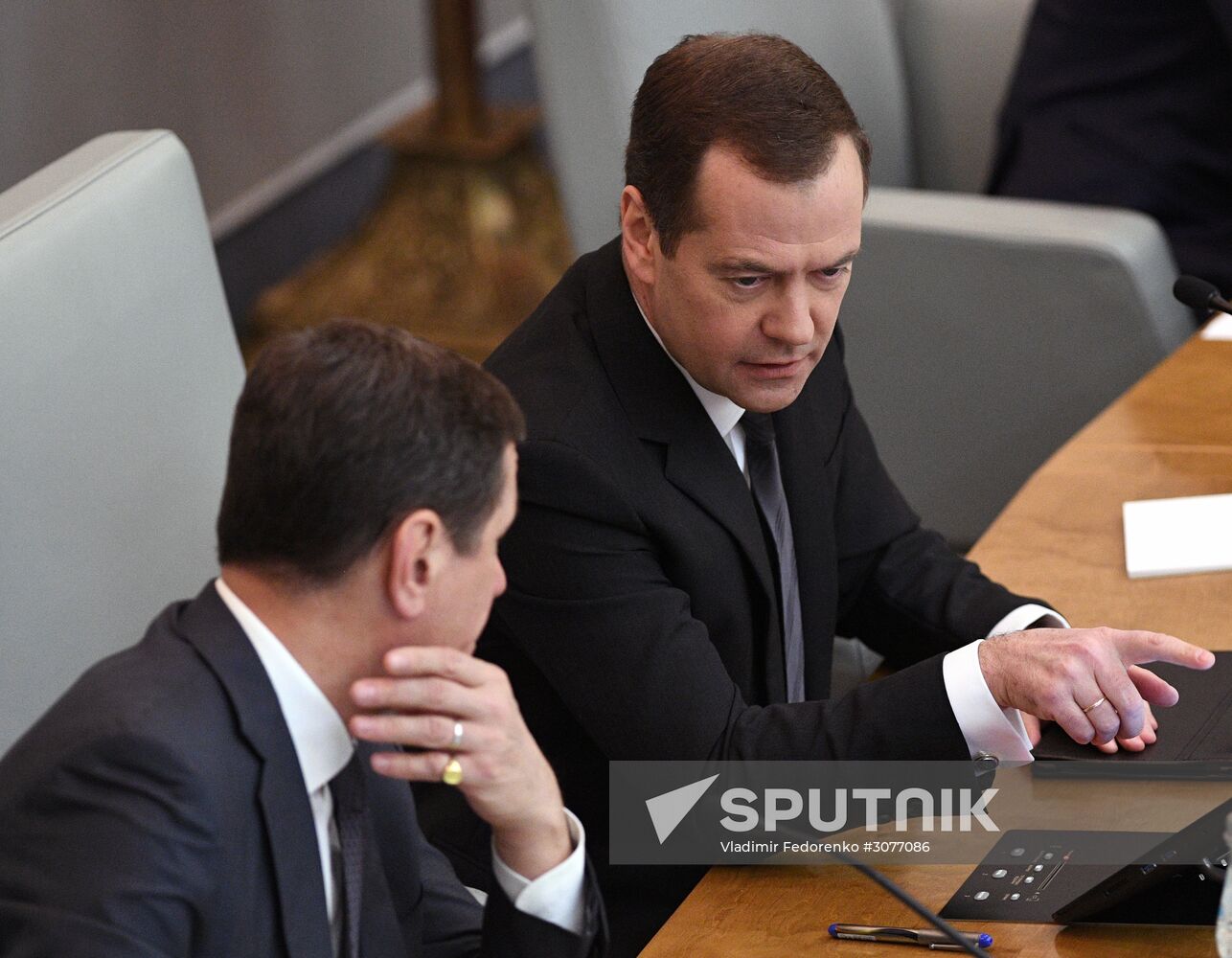 Prime Minister Dmitry Medvedev presents Government report at State Duma