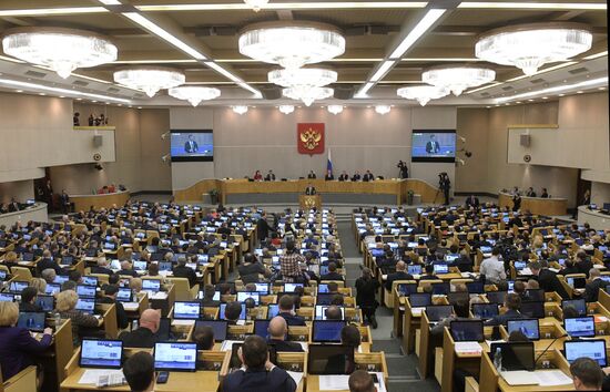 Prime Minister Dmitry Medvedev presents Government report at State Duma
