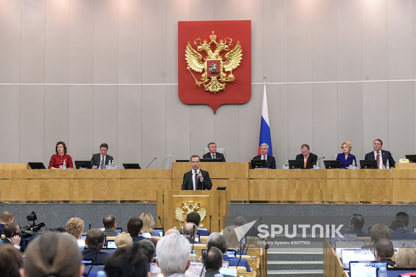 Prime Minister Dmitry Medvedev presents Government report at State Duma