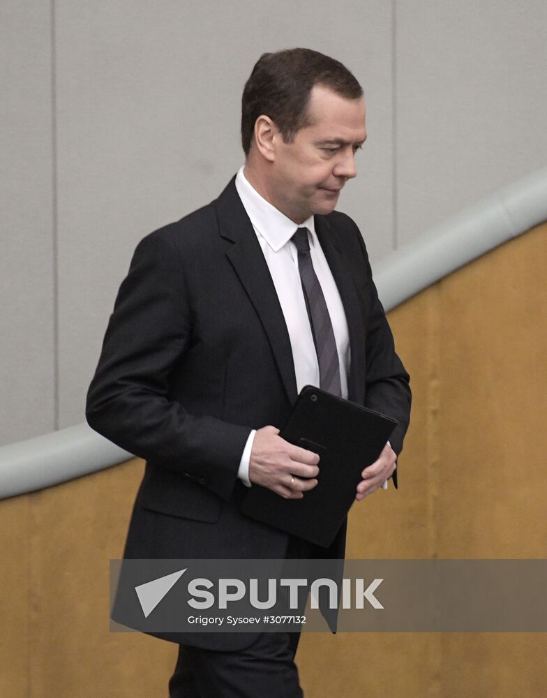 Prime Minister Dmitry Medvedev presents Government report at State Duma