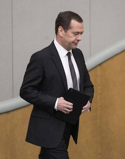 Prime Minister Dmitry Medvedev presents Government report at State Duma