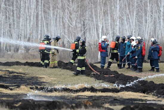 Emergencies Ministry holds wildfire drills in Chelyabinsk Region