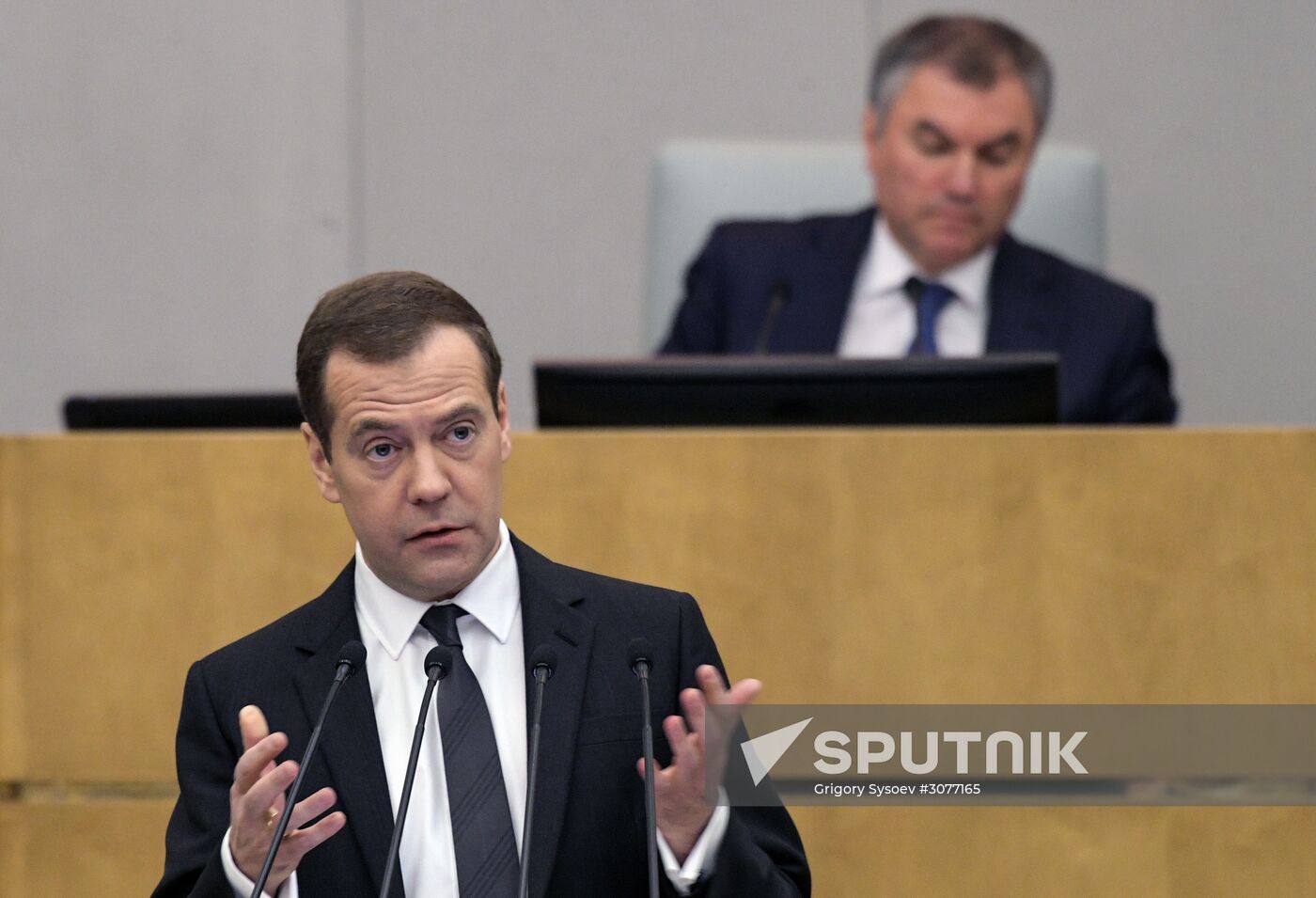 Prime Minister Dmitry Medvedev presents Government report at State Duma