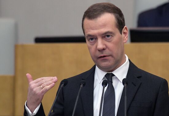 Prime Minister Dmitry Medvedev presents Government report at State Duma
