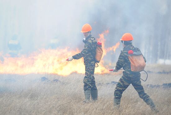 Emergencies Ministry holds wildfire drills in Chelyabinsk Region