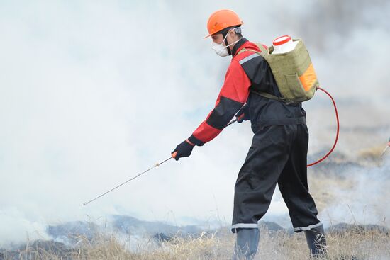 Emergencies Ministry holds wildfire drills in Chelyabinsk Region
