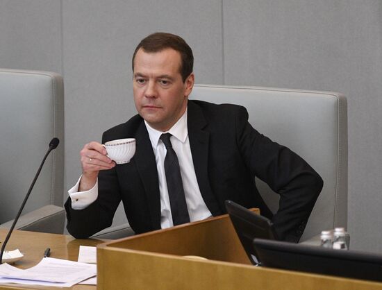 Prime Minister Dmitry Medvedev presents Government report at State Duma