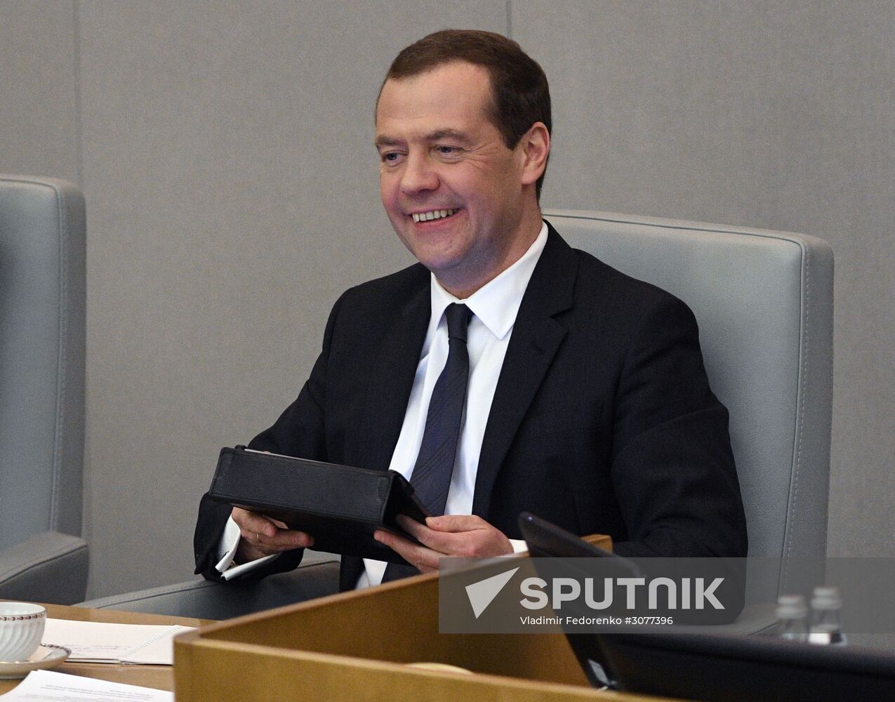 Prime Minister Dmitry Medvedev presents Government report at State Duma