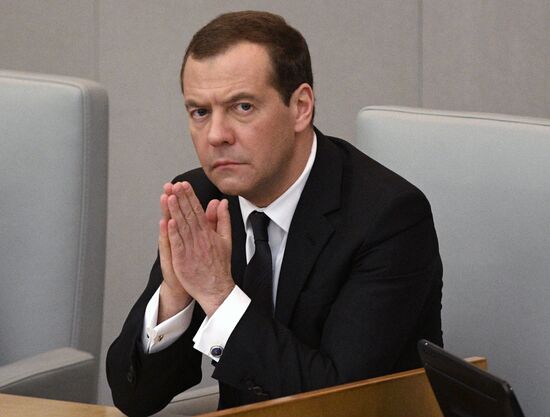 Prime Minister Dmitry Medvedev presents Government report at State Duma