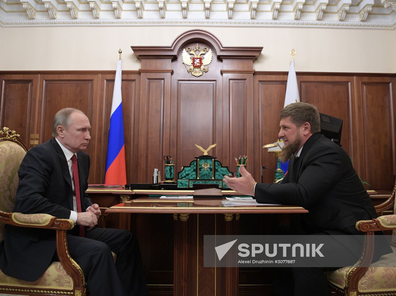 Vladimir Putin meets with Head of Chechen Republic Ramzan Kadyrov