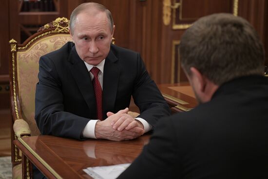 Vladimir Putin meets with Head of Chechen Republic Ramzan Kadyrov