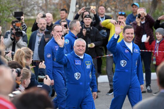 Soyuz-FG carrier rocket with manned spacecraft Soyuz MS-04 launches from Baikonur