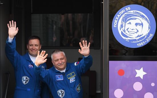 Soyuz-FG carrier rocket with manned spacecraft Soyuz MS-04 launches from Baikonur