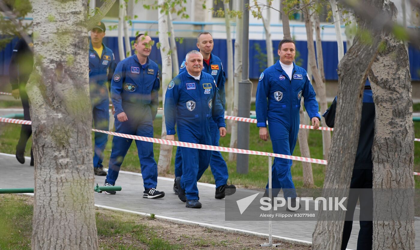Soyuz-FG carrier rocket with manned spacecraft Soyuz MS-04 launches from Baikonur