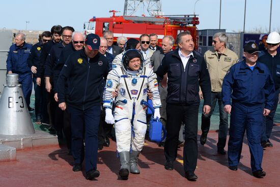 Soyuz-FG carrier rocket with manned spacecraft Soyuz MS-04 launches from Baikonur