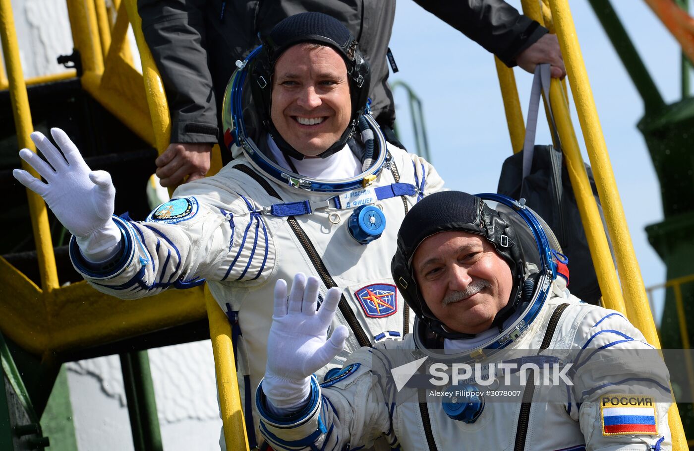 Soyuz-FG carrier rocket with manned spacecraft Soyuz MS-04 launches from Baikonur