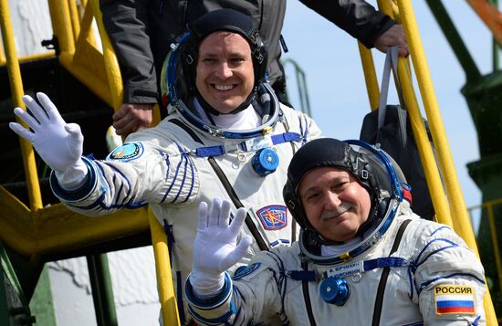 Soyuz-FG carrier rocket with manned spacecraft Soyuz MS-04 launches from Baikonur