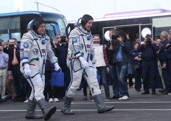 Soyuz-FG carrier rocket with manned spacecraft Soyuz MS-04 launches from Baikonur