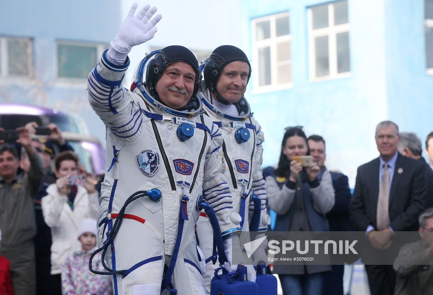 Soyuz-FG carrier rocket with manned spacecraft Soyuz MS-04 launches from Baikonur