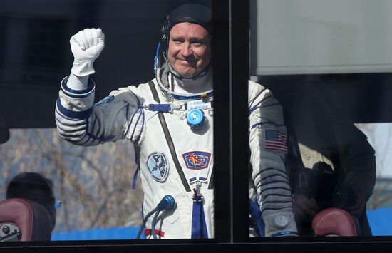 Soyuz-FG carrier rocket with manned spacecraft Soyuz MS-04 launches from Baikonur