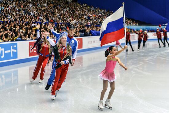 Figure skating. 2017 World Team Trophy. Ice dance. Short program