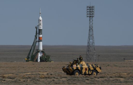 Soyuz-FG carrier rocket with manned spacecraft Soyuz MS-04 launches from Baikonur