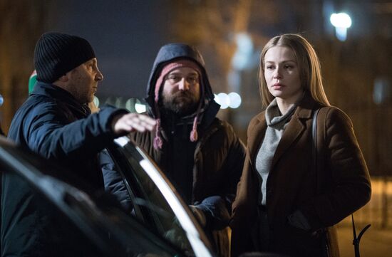 On set of The Envelope