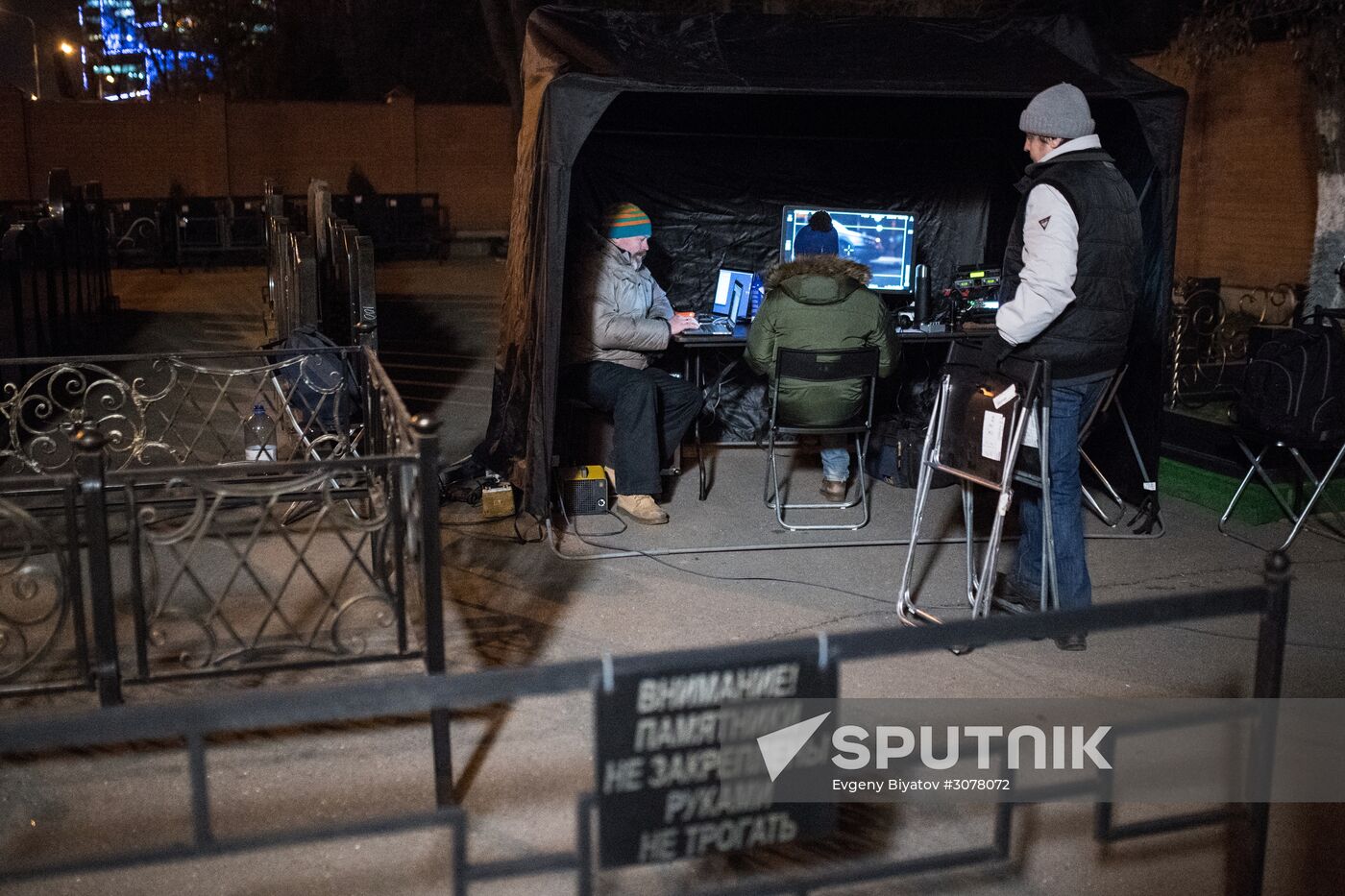 On set of The Envelope