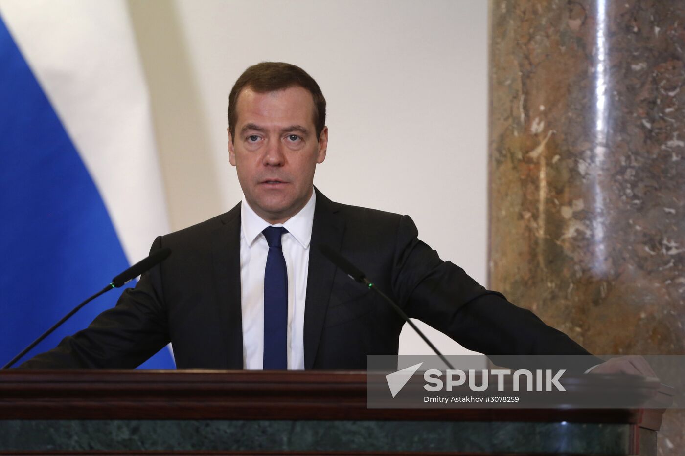 Russian Prime Minister Dmitry Medvedev attends expanded meeting of Finance Ministry Board