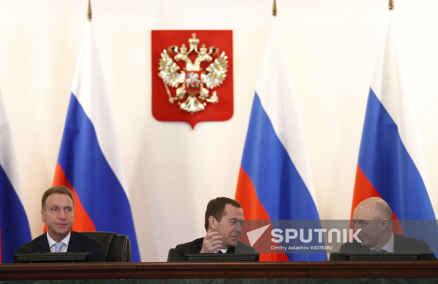 Russian Prime Minister Dmitry Medvedev attends expanded meeting of Finance Ministry Board