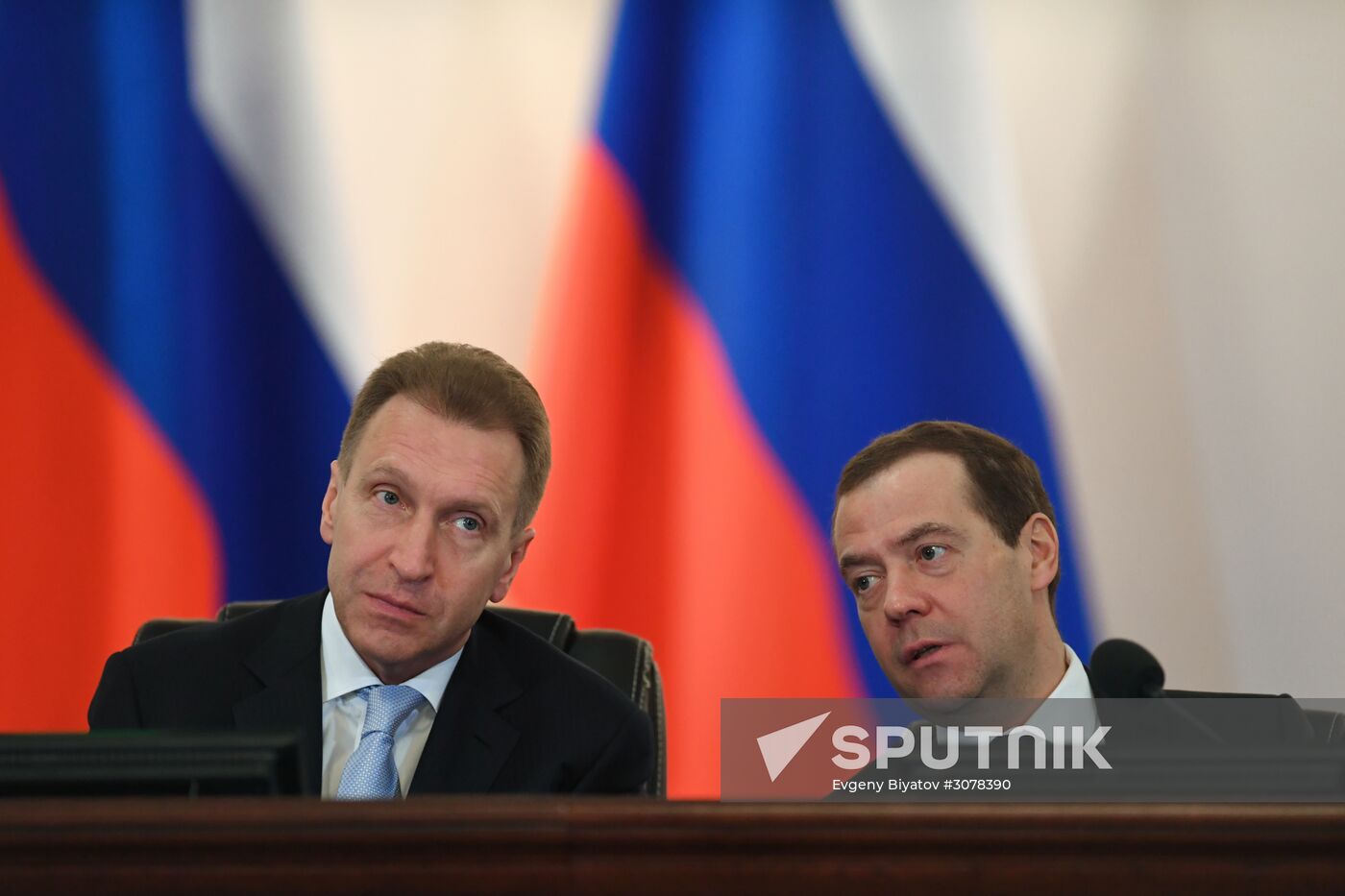Russian Prime Minister Dmitry Medvedev attends expanded meeting of Finance Ministry Board