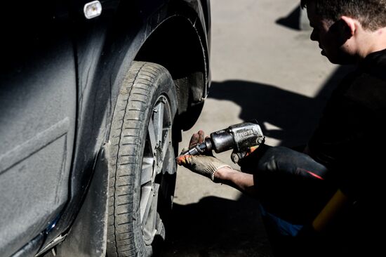 Tire service center in Veliky Novgorod