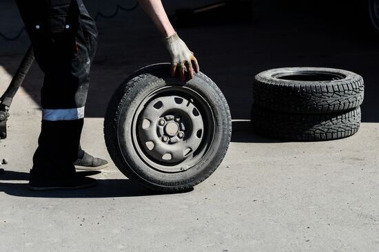 Tire service center in Veliky Novgorod