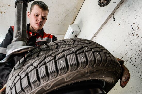 Tire service center in Veliky Novgorod