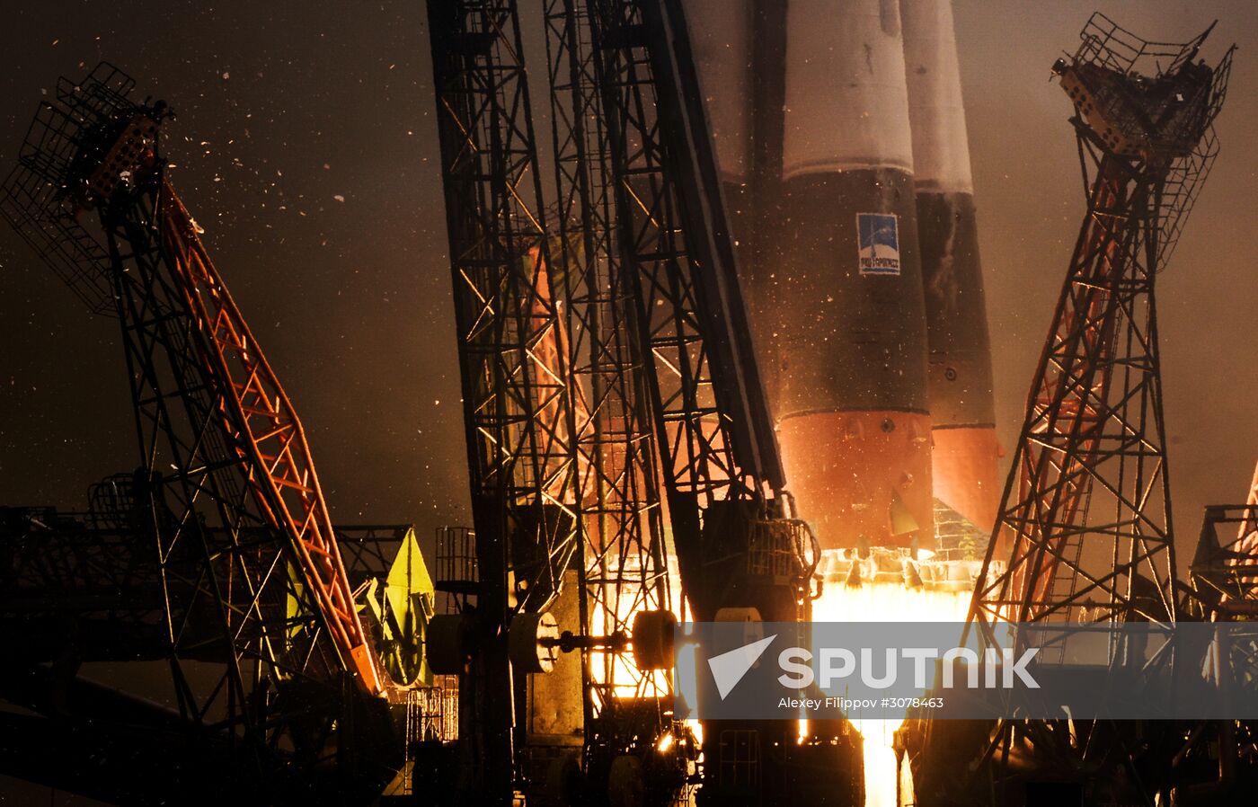 Launch of Soyuz-FG carrier rocket with Soyuz MS-04 aboard from Baikonur space center