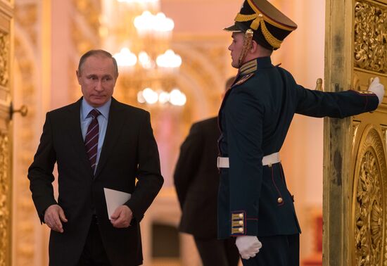 Russian President Vladimir Putin chairs meeting of Russian Pobeda (Victory) Organizing Committee