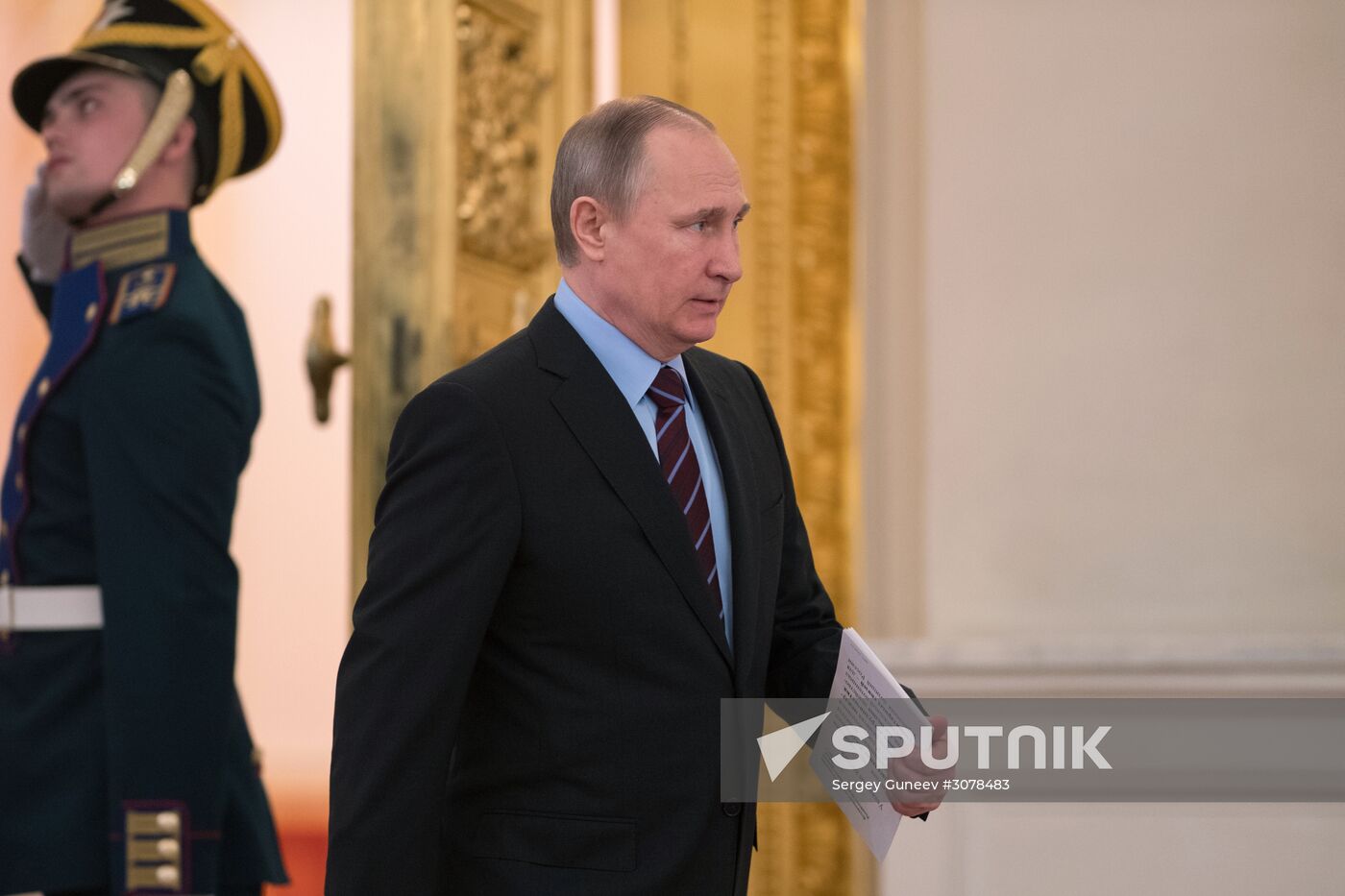 Russian President Vladimir Putin chairs meeting of Russian Pobeda (Victory) Organizing Committee