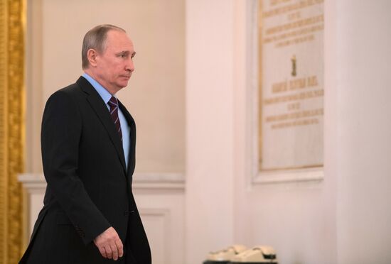 Russian President Vladimir Putin chairs meeting of Russian Pobeda (Victory) Organizing Committee