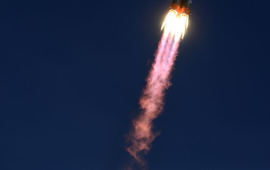 Soyuz-FG carrier rocket with manned spacecraft Soyuz MS-04 launches from Baikonur