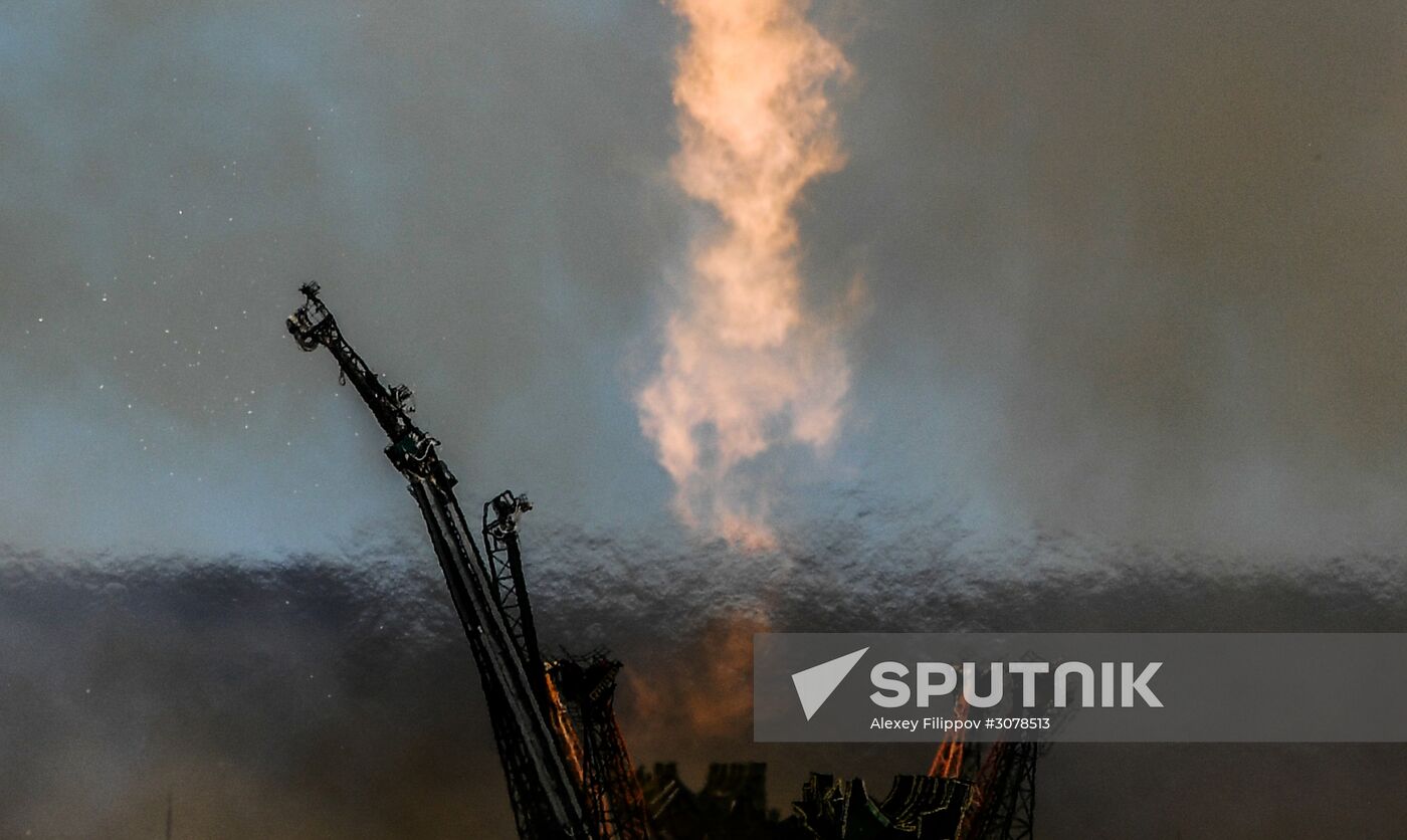 Soyuz-FG carrier rocket with manned spacecraft Soyuz MS-04 launches from Baikonur