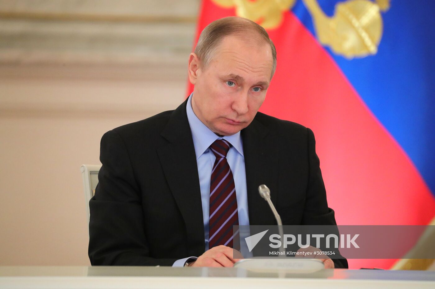 Russian President Vladimir Putin chairs meeting of Russian Pobeda (Victory) Organizing Committee