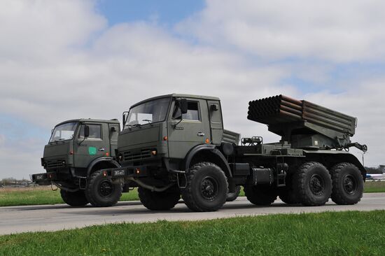 Victory Day parade practice in Rostov-on-Don