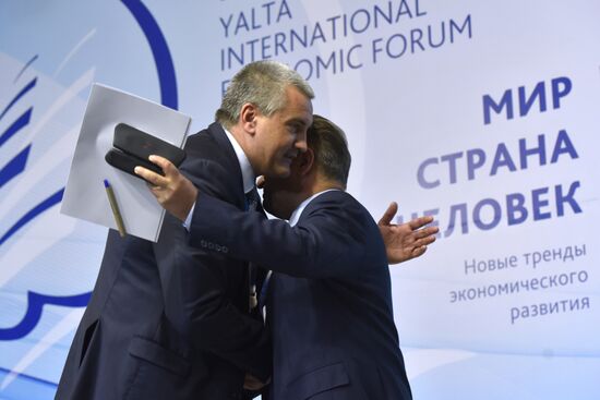 Yalta International Economic Forum in Crimea. Day first