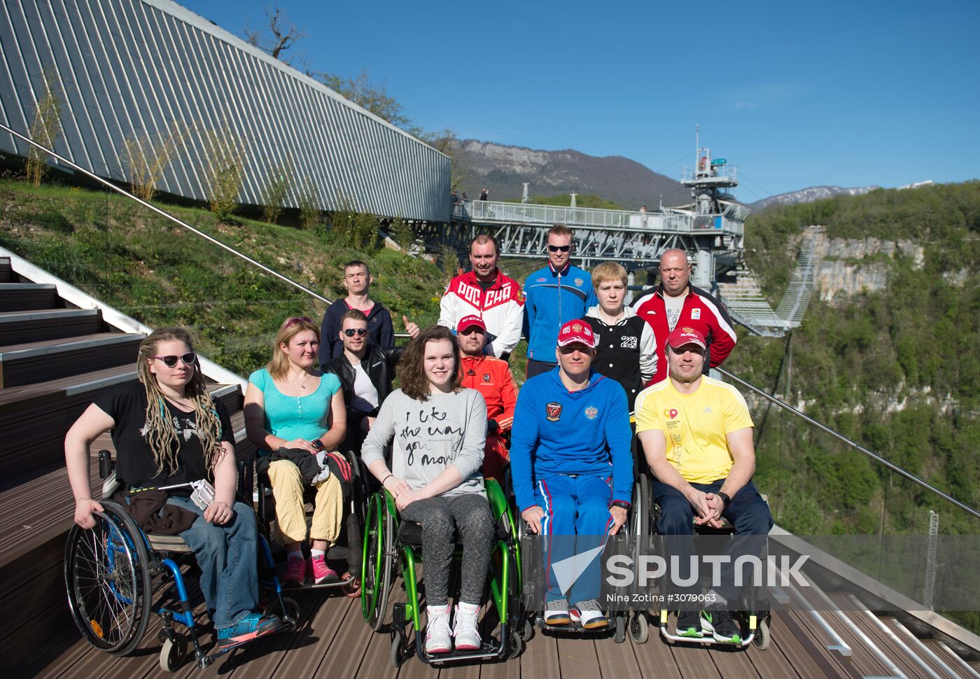 Russian Paralympic cycling team tours Skypark in Sochi
