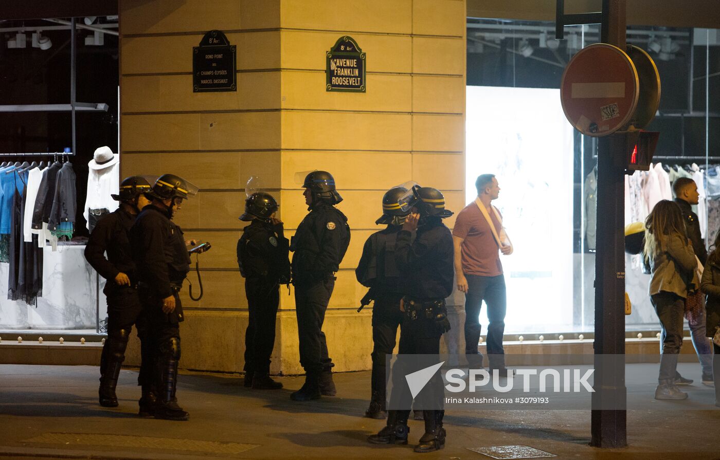 Aftermath of Paris shooting near Champs-Elysees