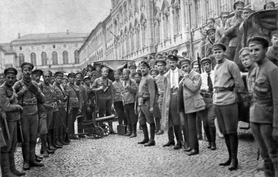 Latvian cavalry at May Day parade