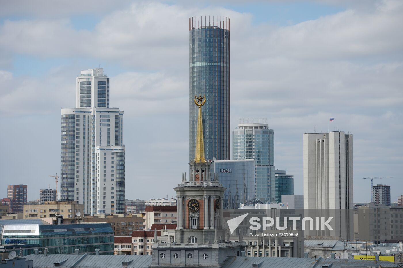 View of Yekaterinburg from the bell tower of Great Zlatoust Church