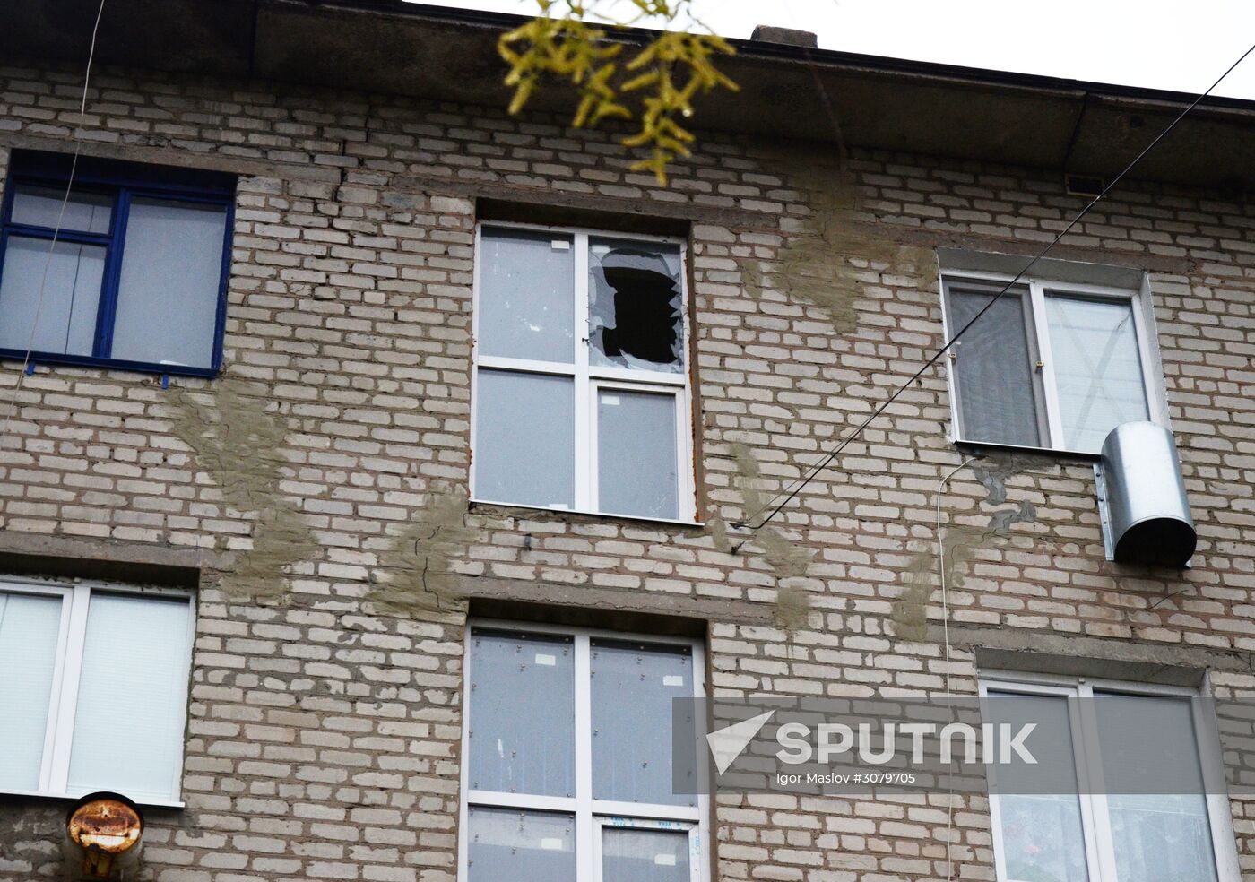 Aftermath of shelling in Donetsk region