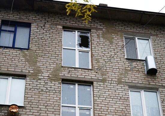 Aftermath of shelling in Donetsk region
